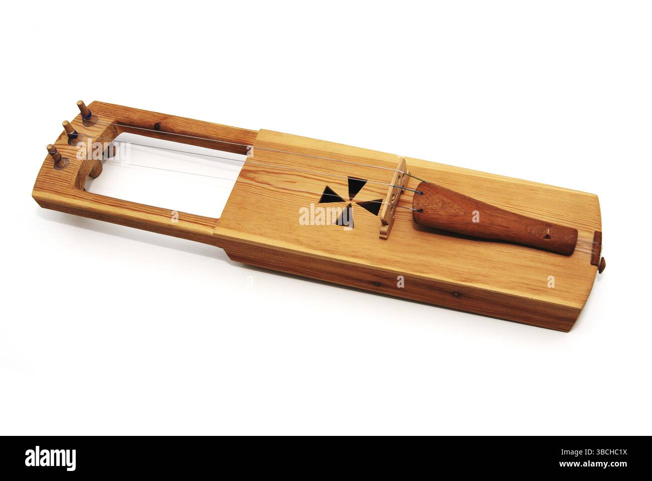 Jouhikko ist eine traditionelle 2- oder 3-saitige Schleimleier aus Finnland und Karelien Stockfoto