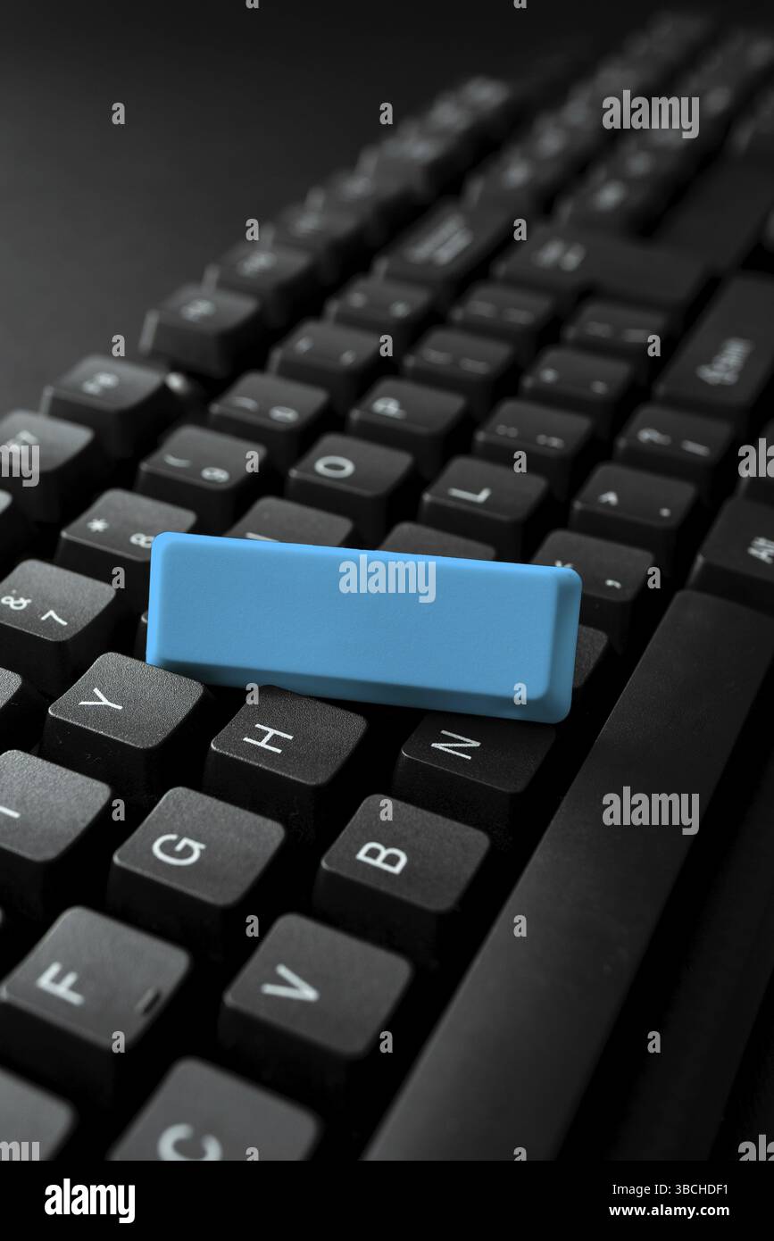 Einrichten Einer Neuen Online-Blog-Website, Eingabe Aussagekräftiger Internet-Inhalte Stockfoto