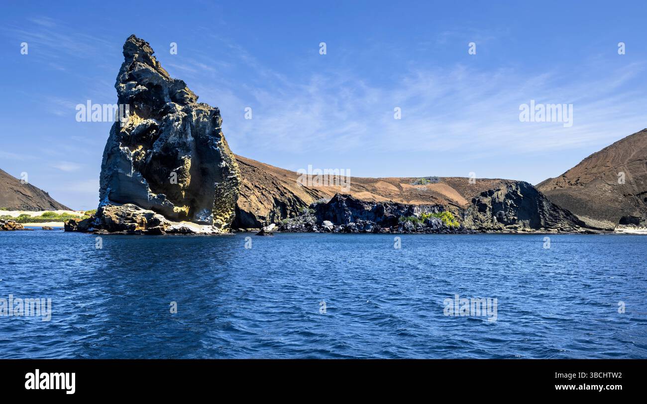 Pinnacle Rock auf der Insel Bartolomé auf Galapagos Stockfoto