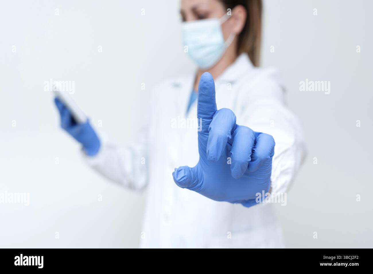 Demonstration Der Medizinischen Technologie Mit Der Präsentation Neuer Wissenschaftlicher Erkenntnisse Stockfoto