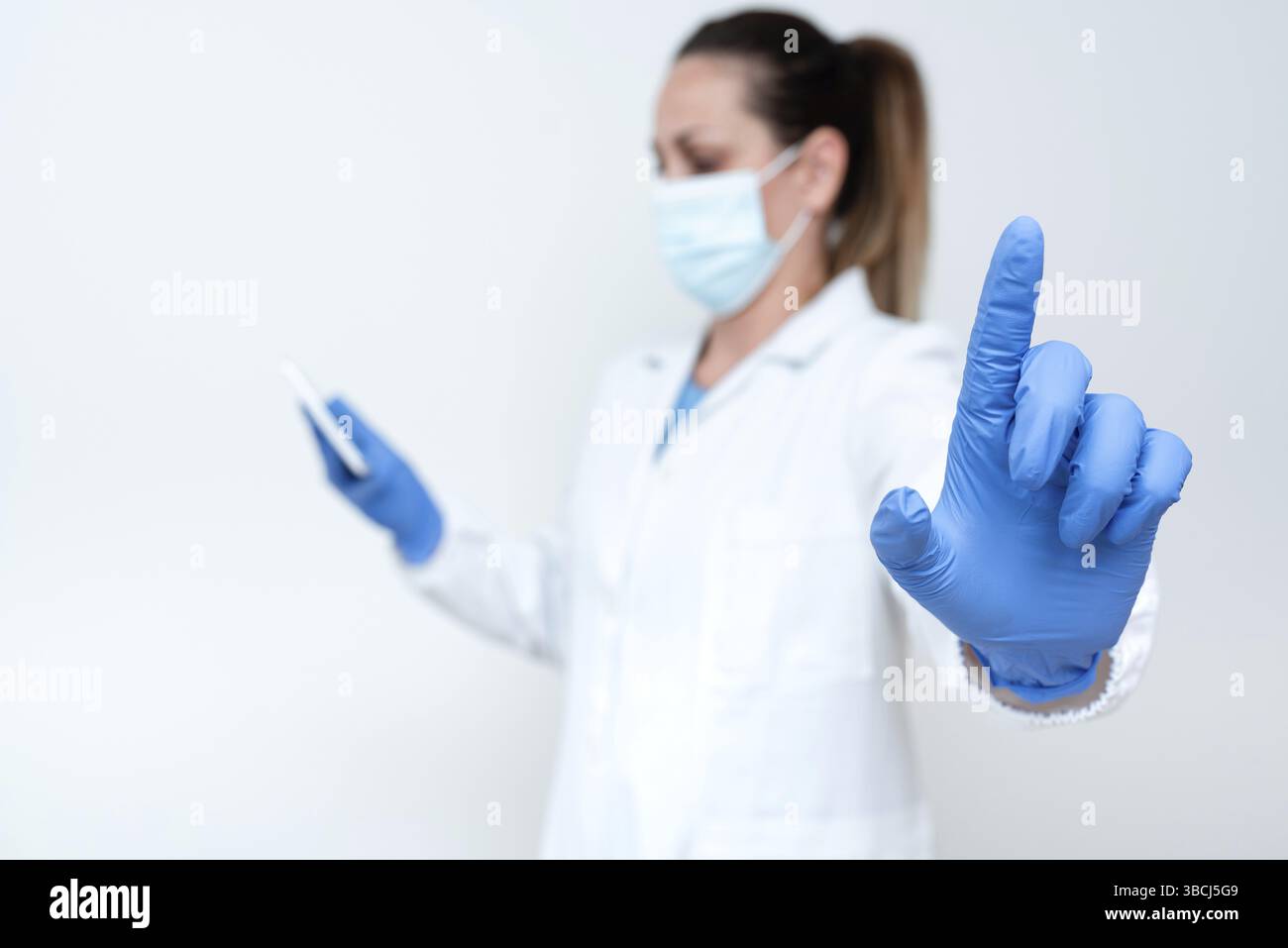 Demonstration Der Medizinischen Technologie Mit Der Präsentation Neuer Wissenschaftlicher Erkenntnisse Stockfoto