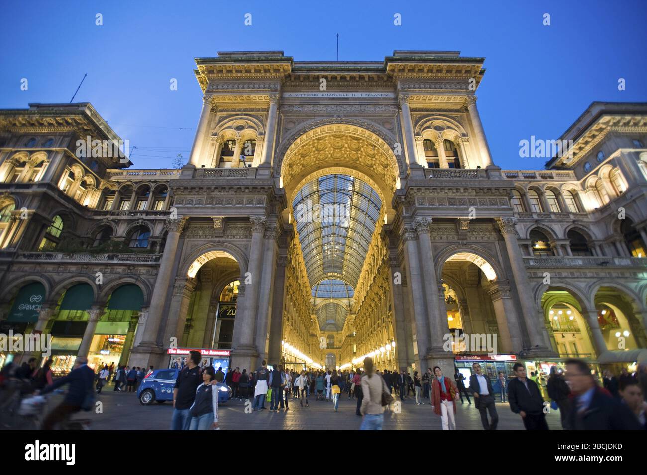 Arkaden, Galleria Vittorio Emanuele II Einkaufszentrum, Mailand, Lombardei, Italien, Europa Stockfoto