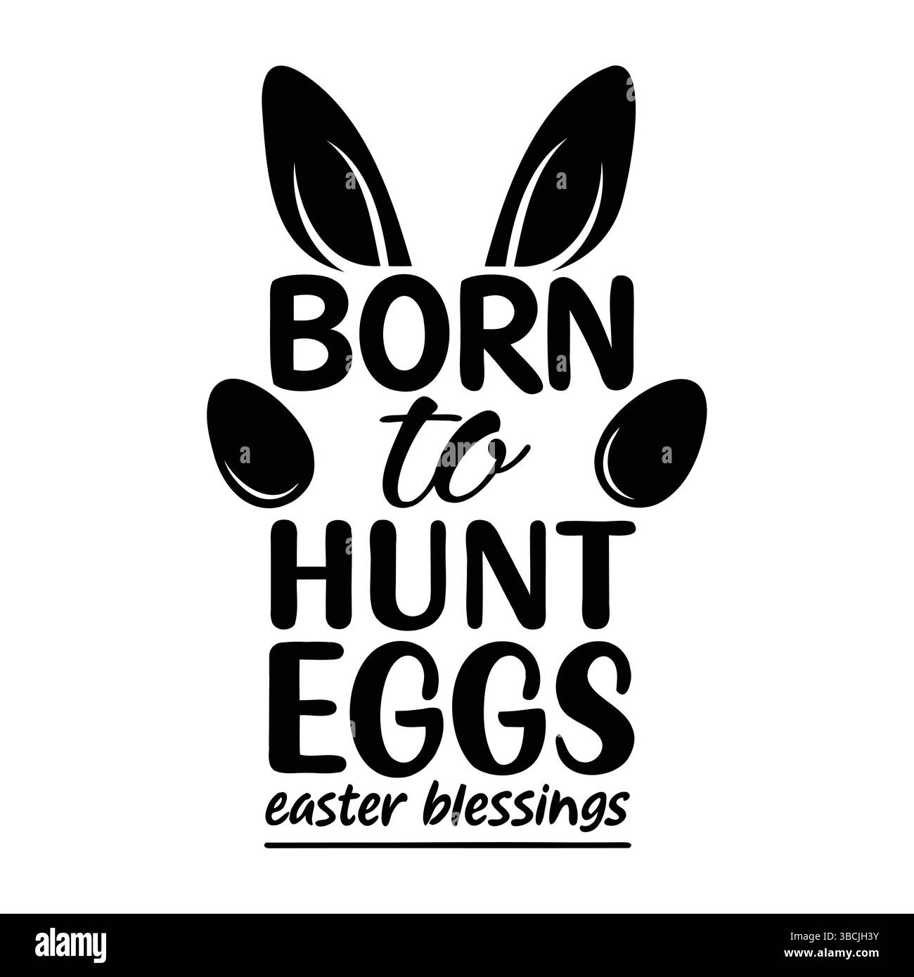 Happy Easter Born to Hunt Eies mit bunten Eiern, die Licht, Liebe und Farbe in Ihre Ostermomente bringen Stock Vektor