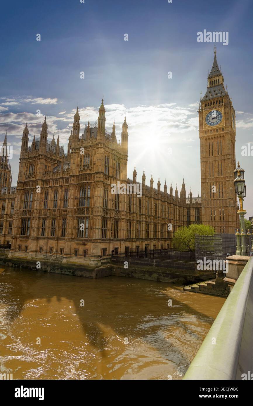 House of Parliament und Big Ben an der Themse, London, England, Großbritannien Stockfoto