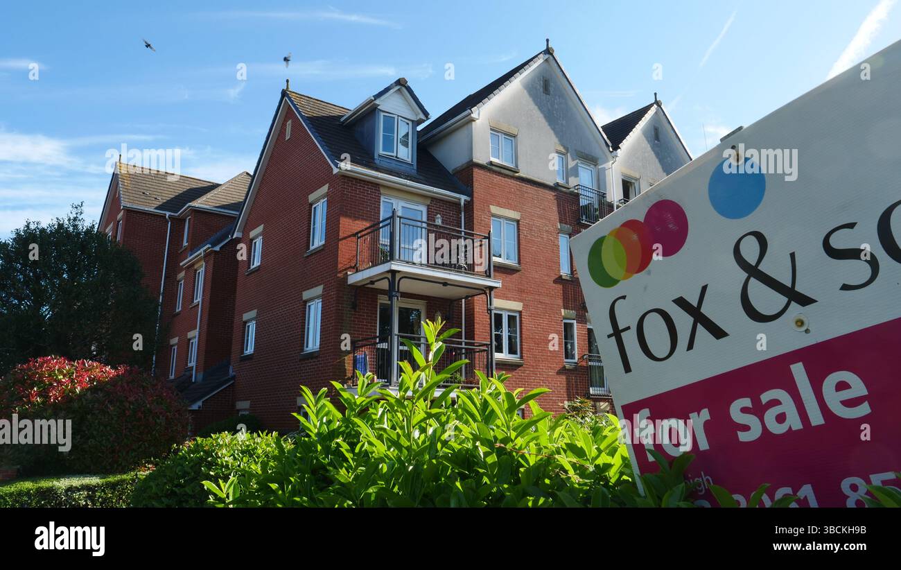 Pensionswohnungen zum Verkauf in Fairholme Court in Eastleigh, Hampshire Stockfoto