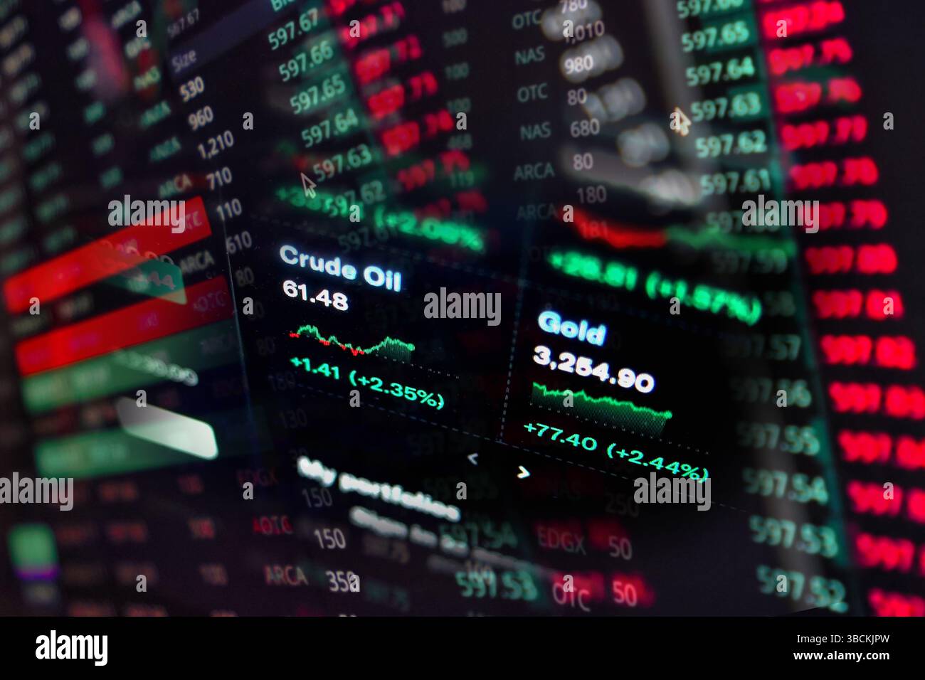 Das Konzept der Börse Stockfoto