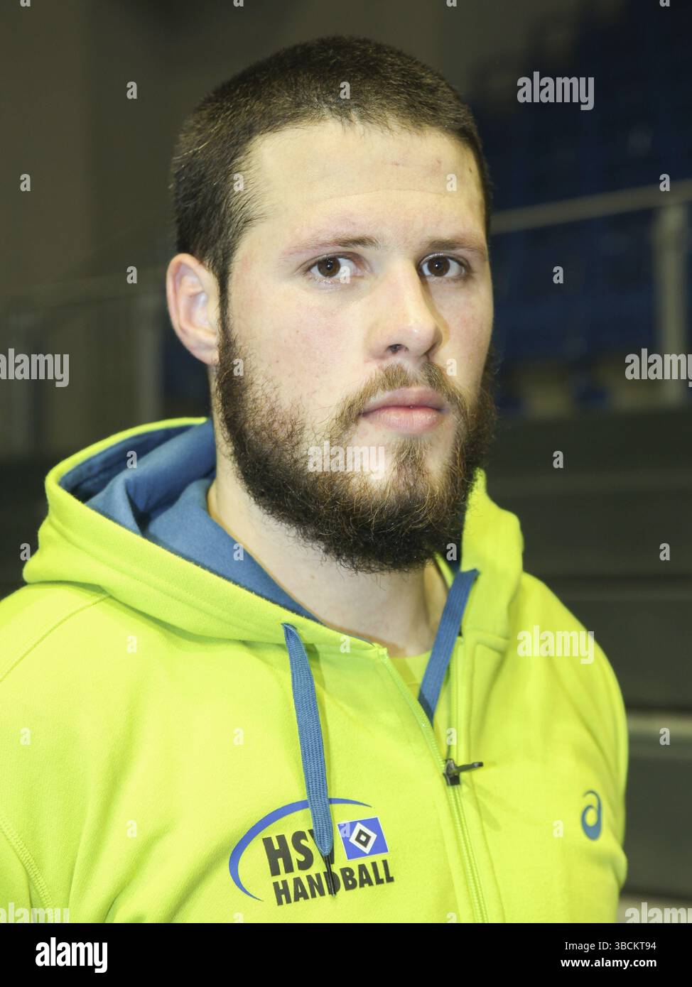 Ilija Brozovic (HSV Handball) in der DKB Handball-Bundesliga 2015-2016, Spieltag 7, SC Magdeburg vs HSV Hamburg am 09/2015 in der Getec-Arena Magdeburg Stockfoto