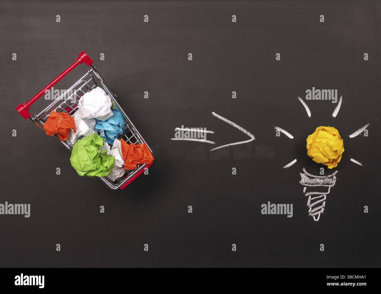 Kaufen viele Gedanken, eine tolle Geschäftsidee zu bauen Stockfoto