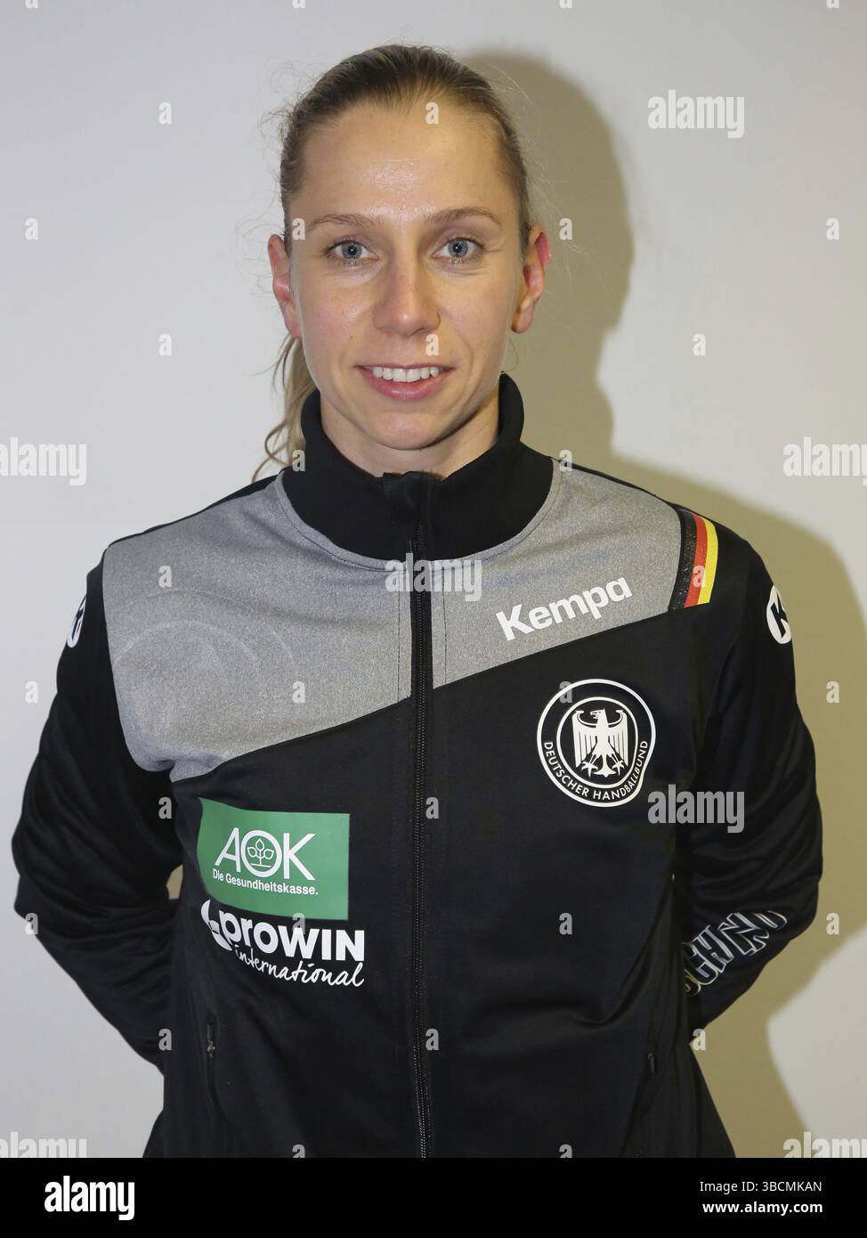 Deutsche Handballtorhüterin Katja Kramarczyk TSV Bayer 04 Leverkusen DHB am 28.10.17 in Magdeburg, deutsche Handballtorhüterin Katja Kramarczyk TSV Baye Stockfoto