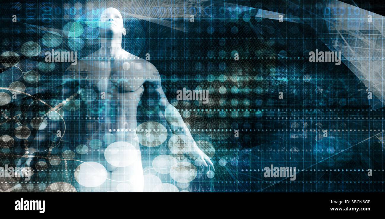 System Integration mit digitalen Plattform Netzwerk Technologie Stockfoto