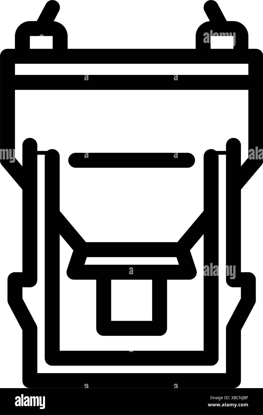 Illustration des Symbols für die Zementlinie des Eimers Stock Vektor