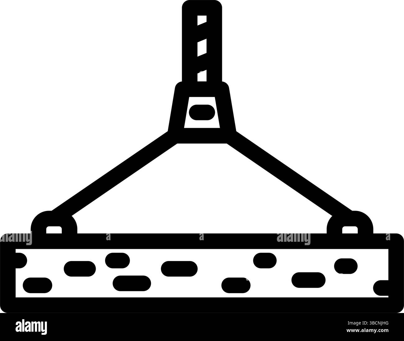 Betonplatte Zementlinie Symbol Vektor Illustration Stock Vektor