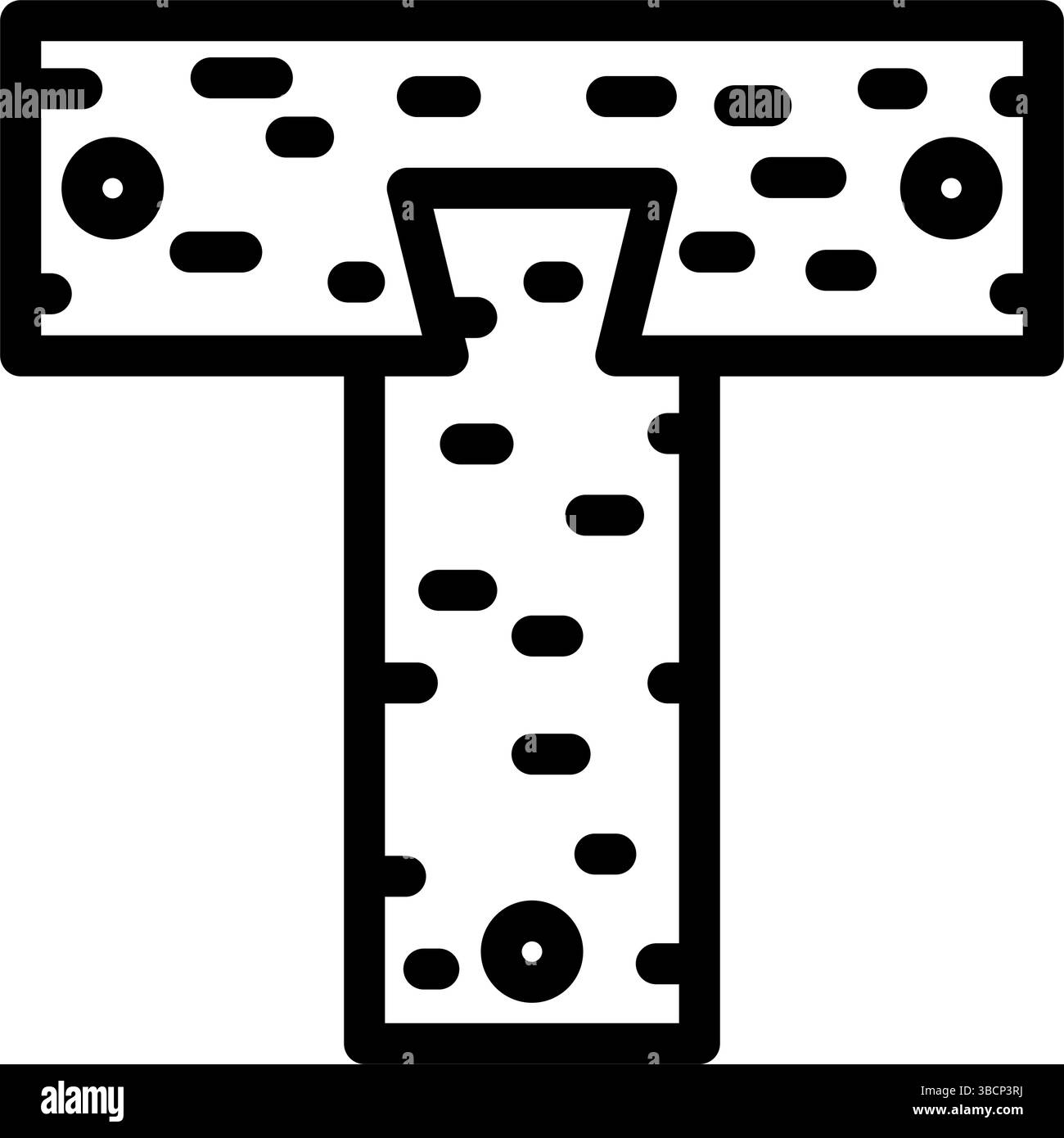 Verbinden von Holzrahmen Haus Linie Symbol Vektor Illustration Stock Vektor