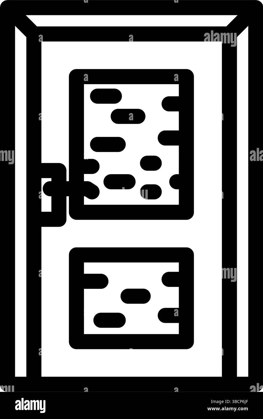 Tür Holzrahmen Haus Linie Symbol Vektor Illustration Stock Vektor
