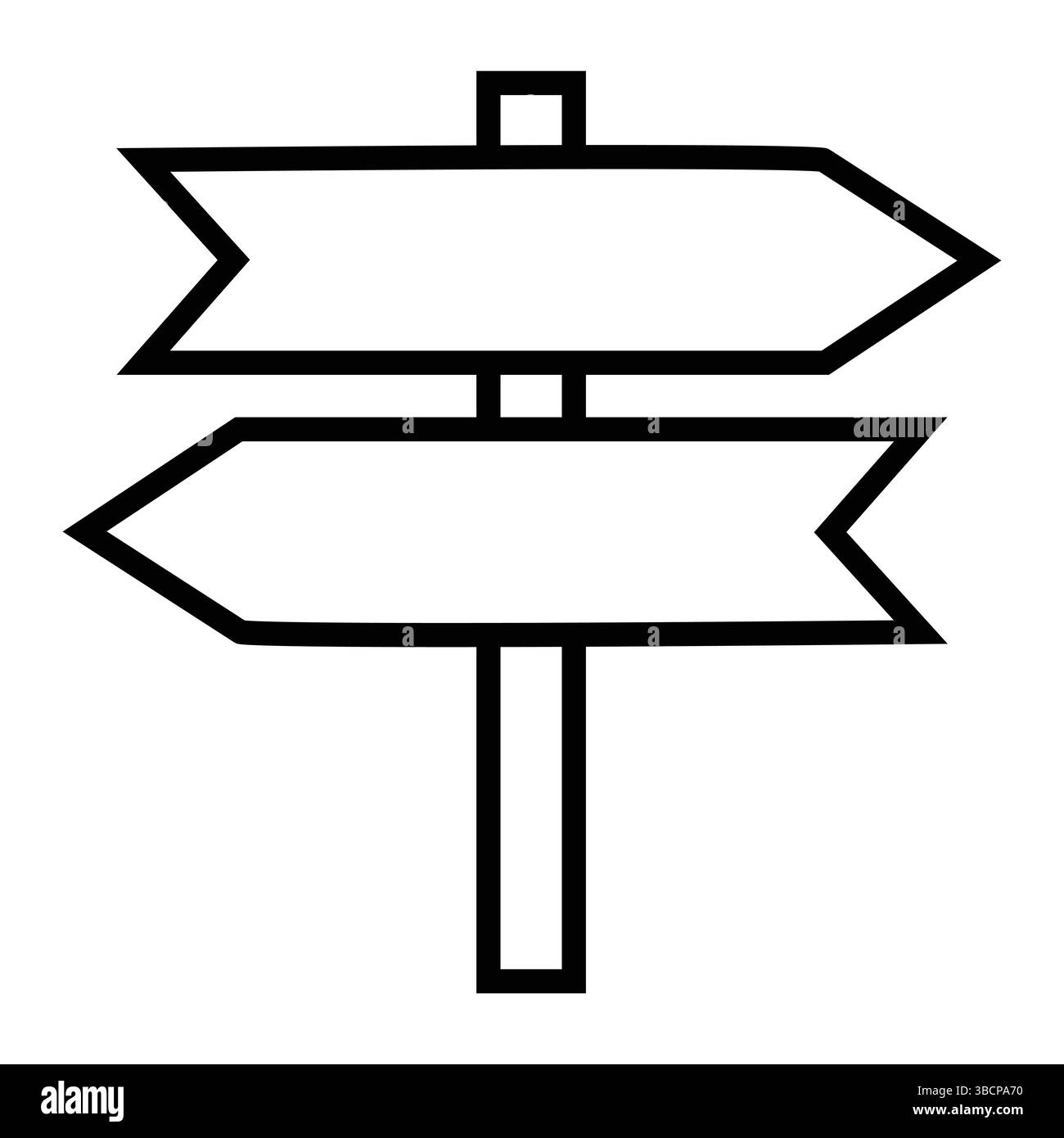Sinpost-Symbol. Vektorsatz für Signboard. Richtung der Zeichen. Schild isoliert seet auf weißem Hintergrund. Stock Vektor