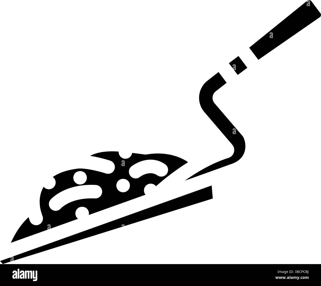 Kelle Zement Glyphe Symbol Vektor Illustration Stock Vektor