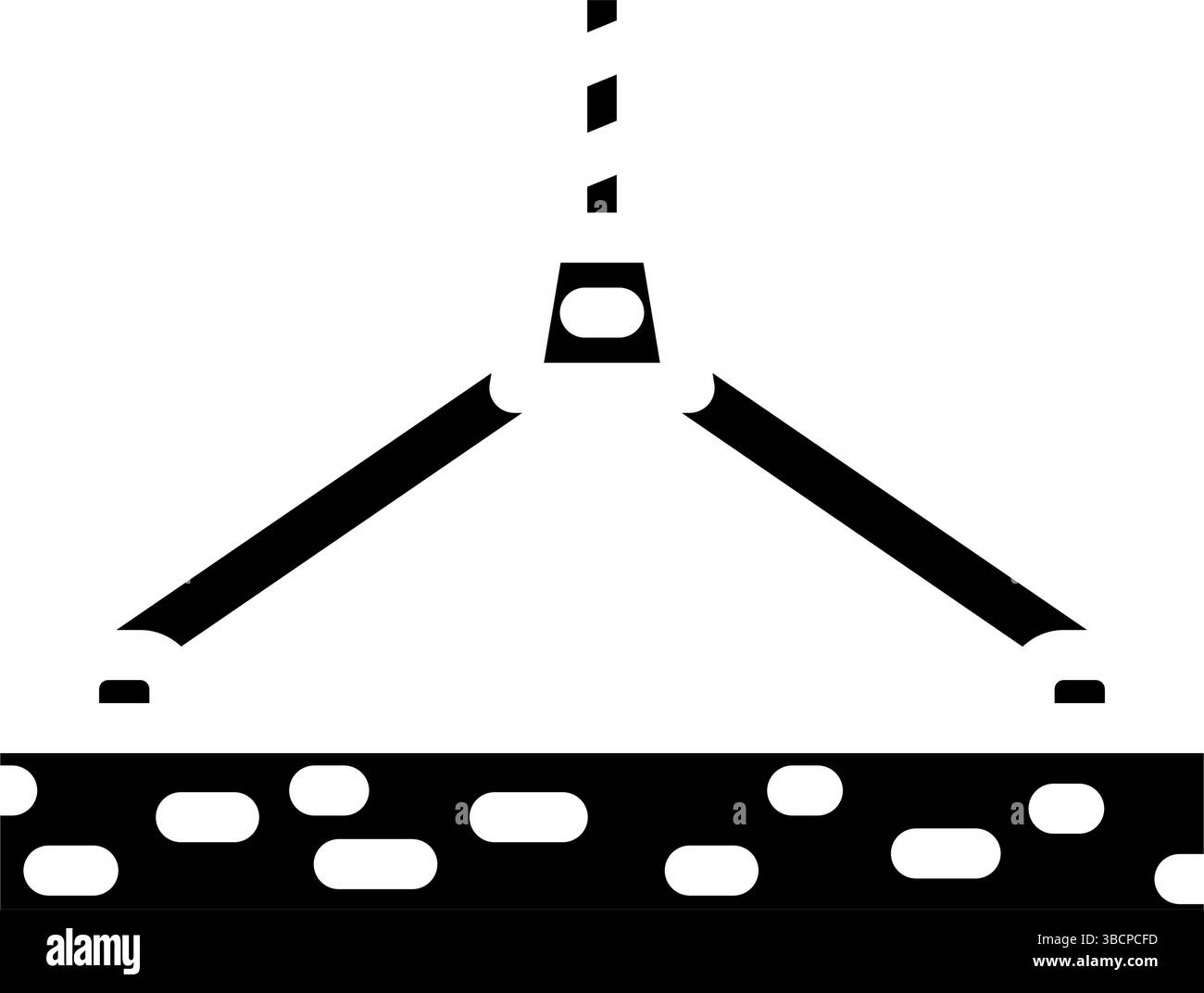 Betonplatte Zement Glyphe Symbol Vektor Illustration Stock Vektor