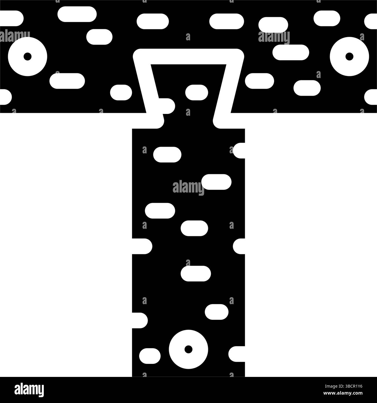 Verbinden von Holzrahmen Haus Glyphe Symbol Vektor Illustration Stock Vektor