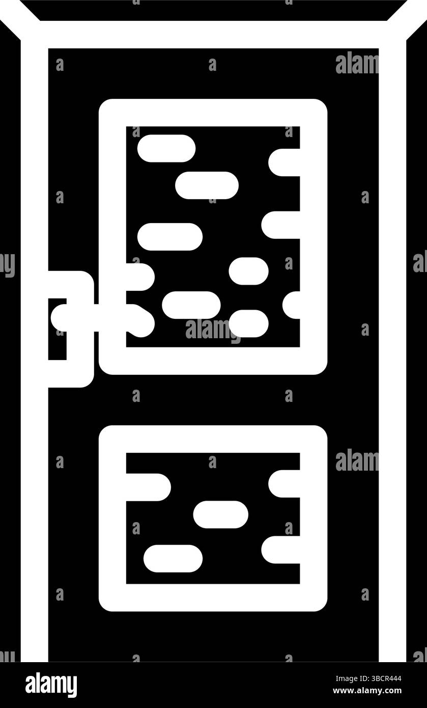 Tür Holzrahmen Haus Glyphe Symbol Vektor Illustration Stock Vektor
