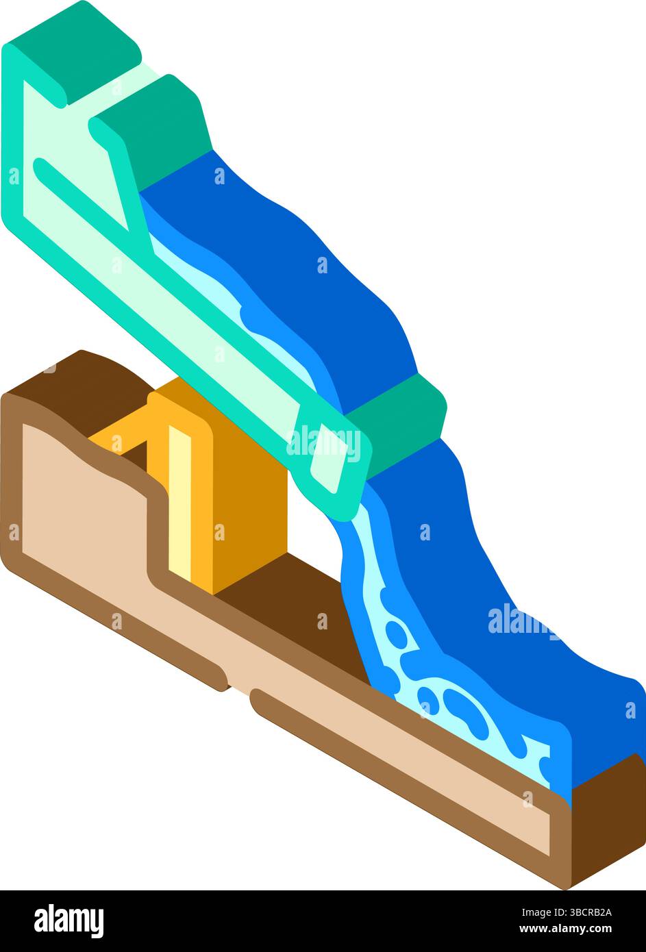 Isometrische Iconvektorgrafik des Gießzements Stock Vektor