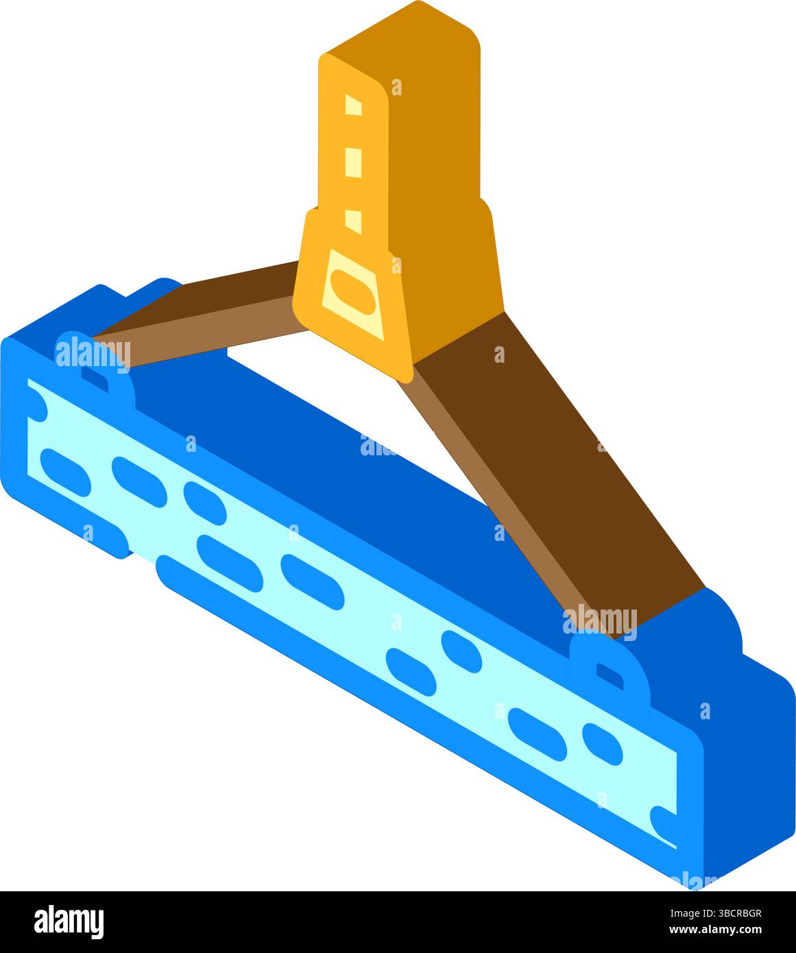 Betonplatte Zement isometrische Iconvektorillustration Stock Vektor