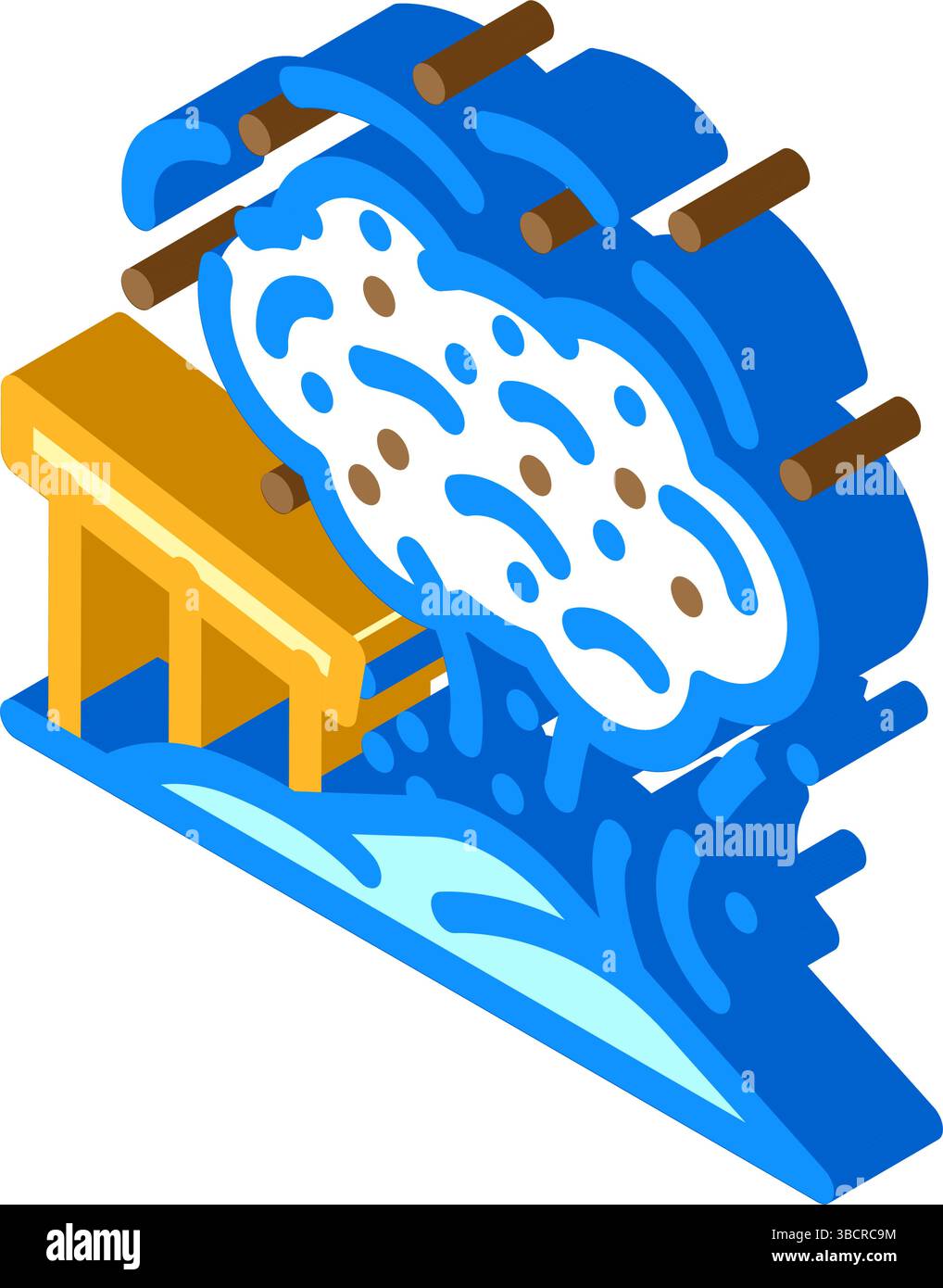 Staubwolke Zement isometrische Icon Vektor-Illustration Stock Vektor