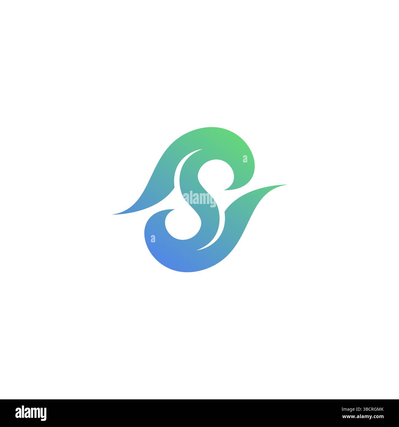 Letter S Leaf Logodesign. S Symbolvektor Stock Vektor