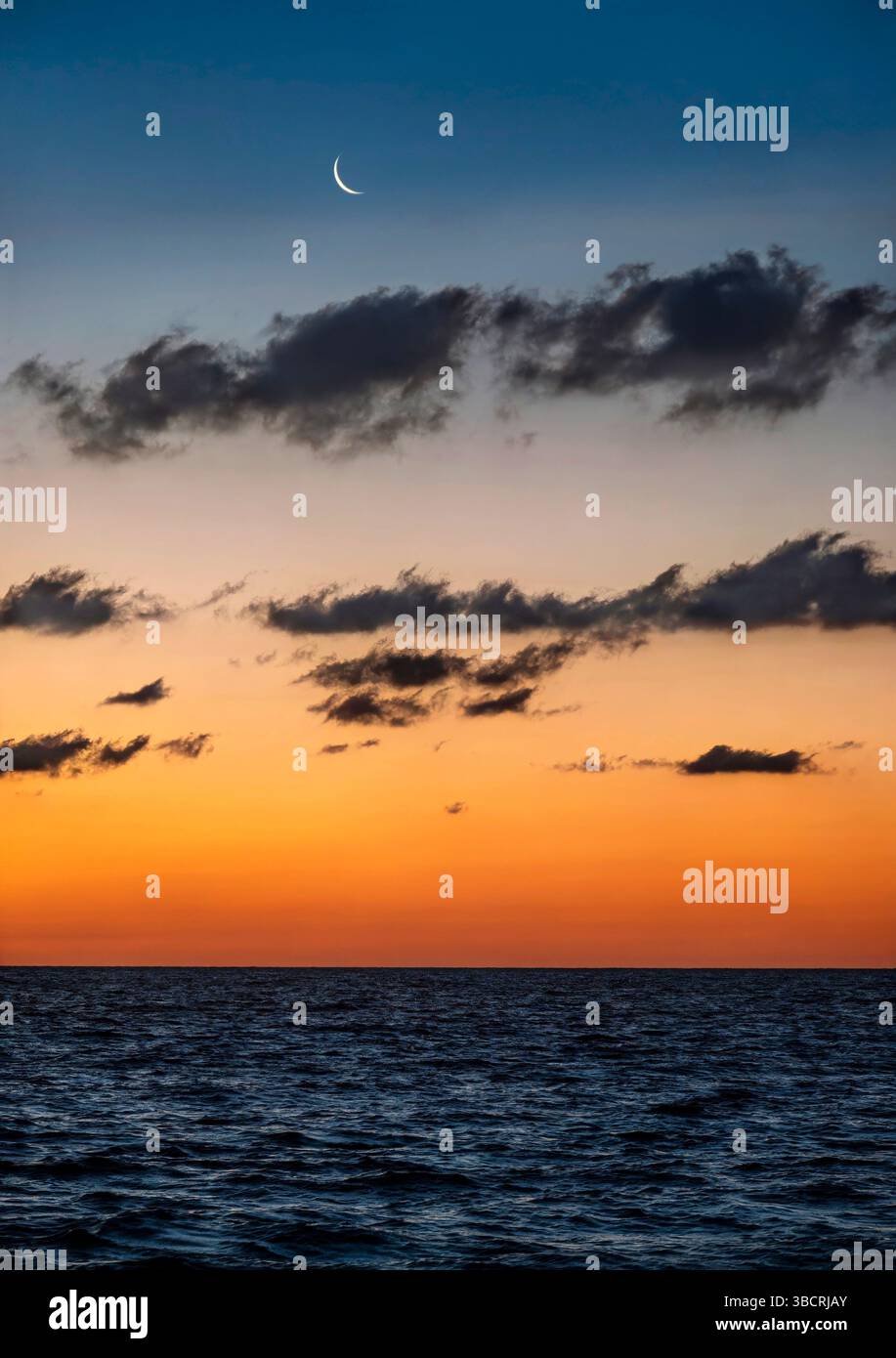 Atlantischer Ozean aufsteigender Halbmond Stockfoto