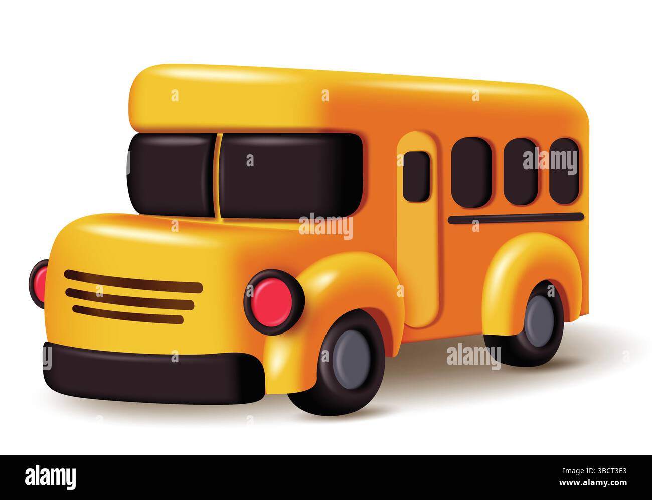 Vektor Leeres Gelbes Schulbusdesign. Illustration „zurück zur Schule“. Vektorabbildung. Stock Vektor