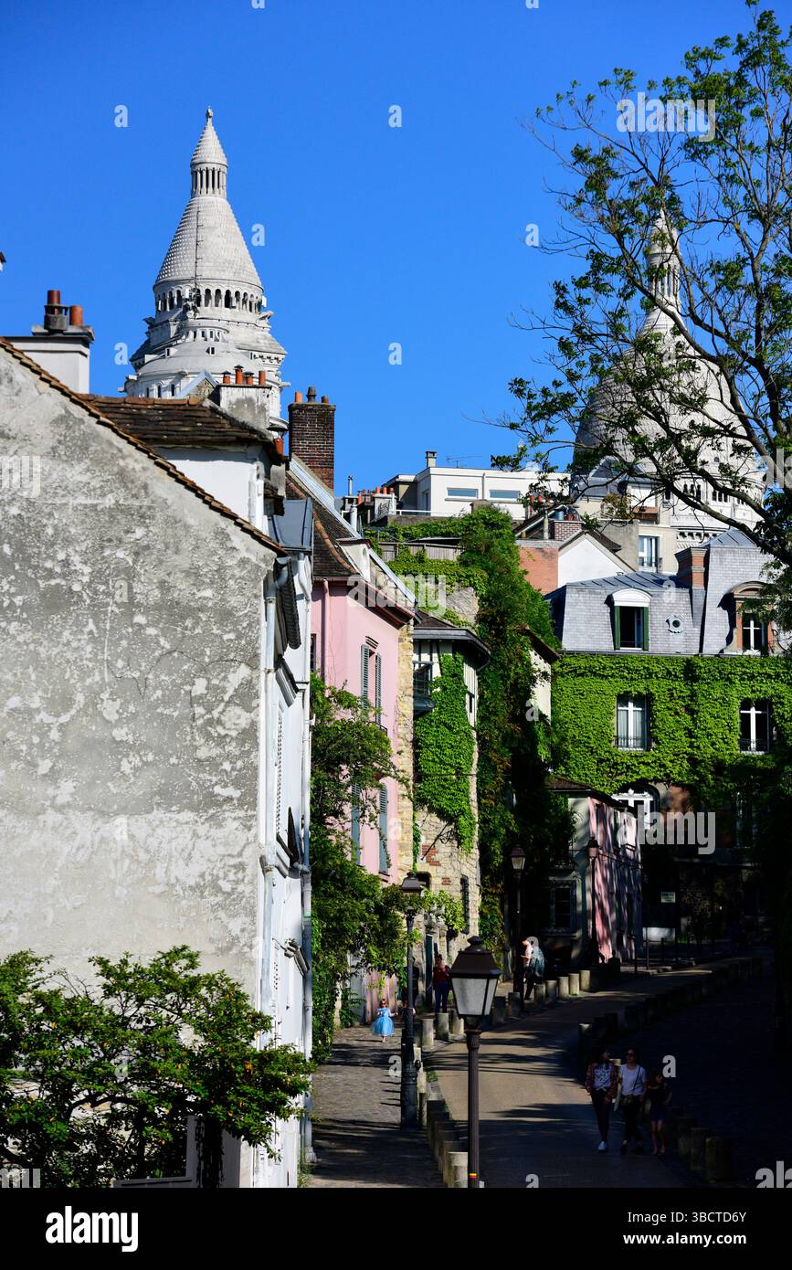 Sacre Coeur in Montmartre, Paris, Frankreich, Europa. Stockfoto