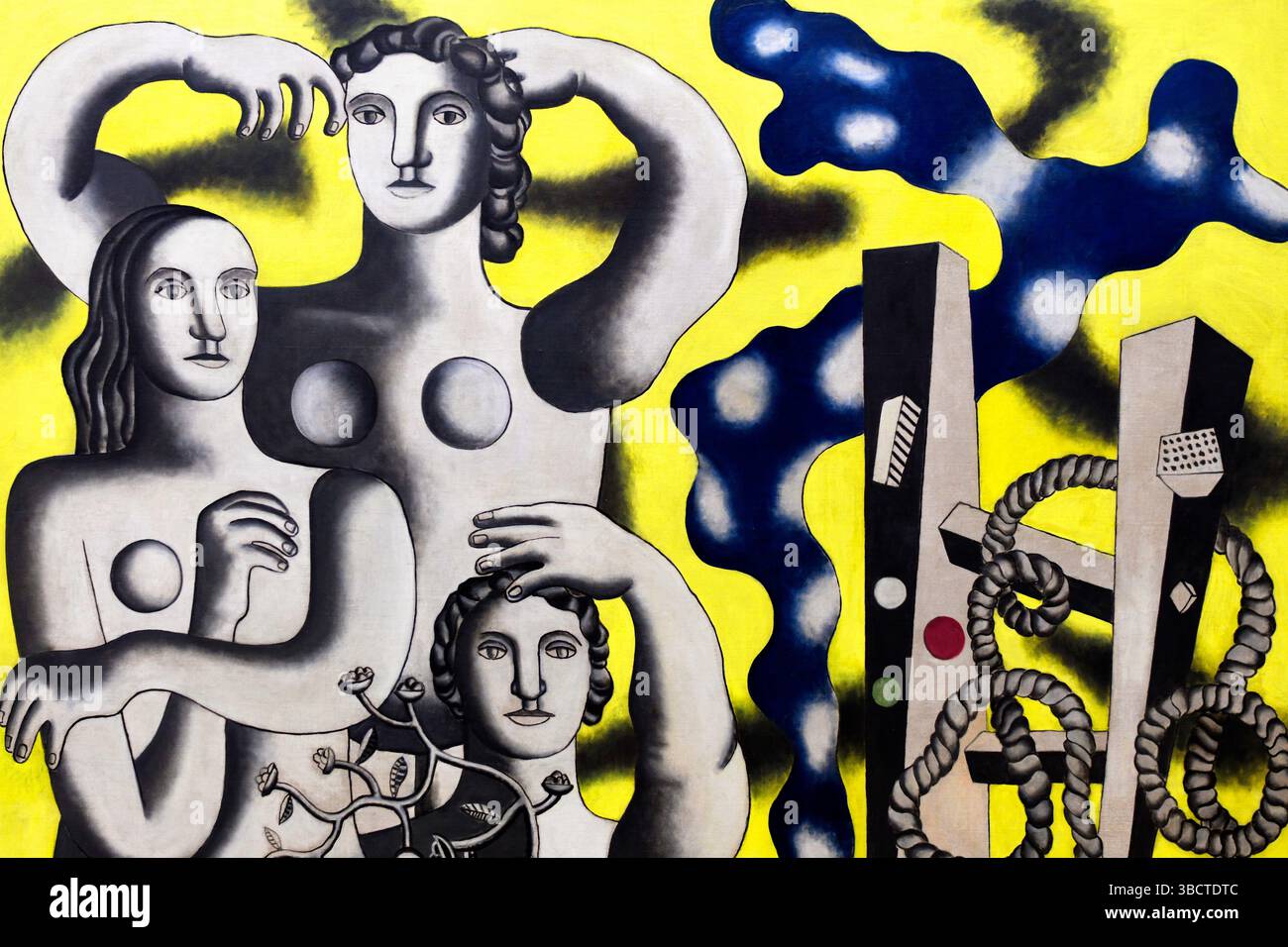 Komposition aux trois Figures, 1932, Fernand Leger,Georges Pompidou Museum Paris Frankreich. Stockfoto