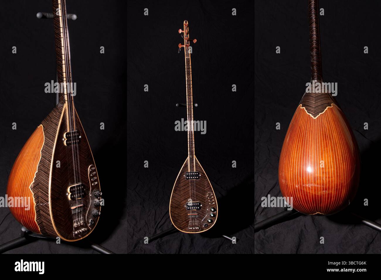 Elektrischer Baglama oder Saz Stockfoto