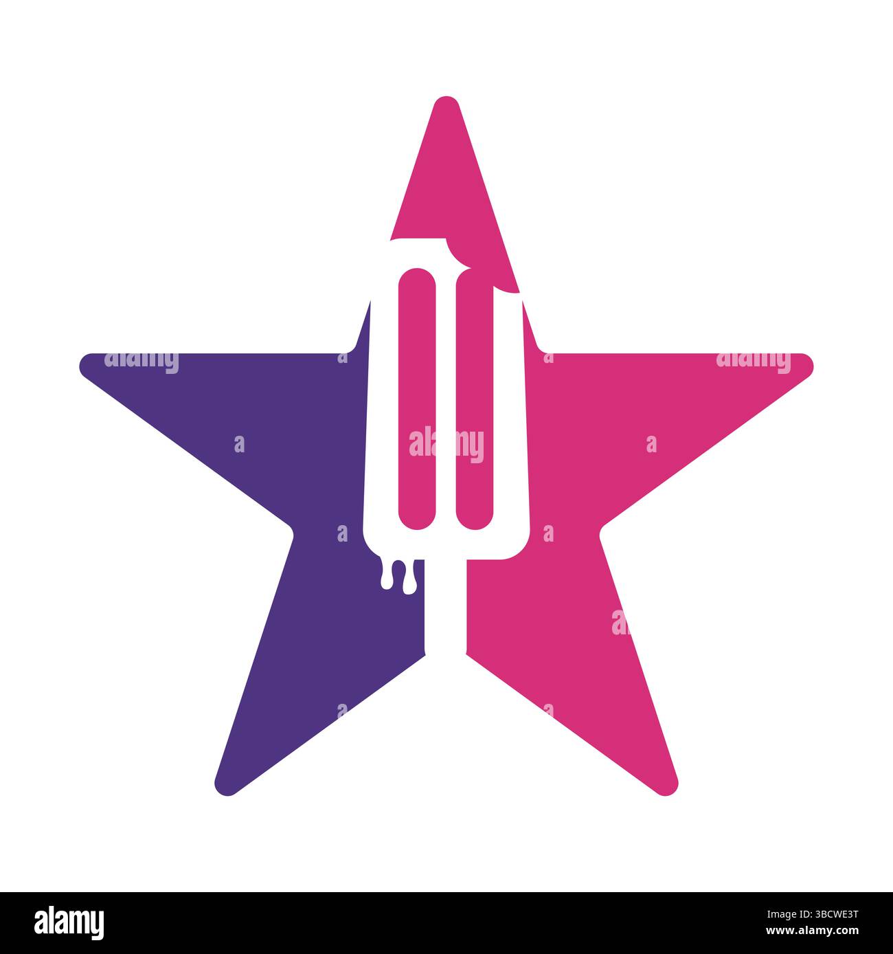 Eisstab-Logo-Vorlage. Eiscreme Stick Vektor-Symbol Illustration. Stock Vektor