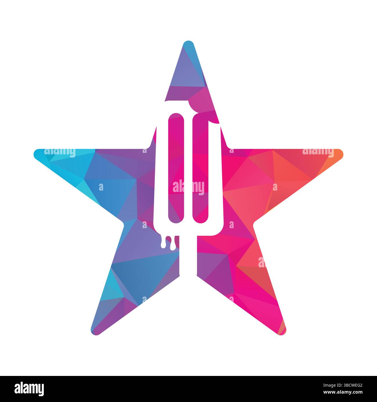 Eisstab-Logo-Vorlage. Eiscreme Stick Vektor-Symbol Illustration. Stock Vektor