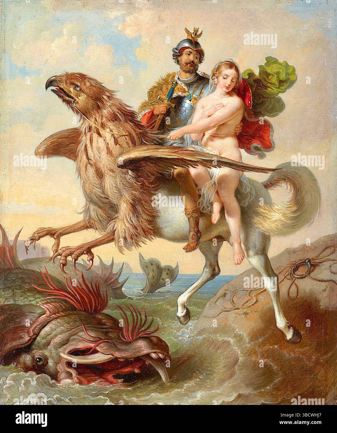 Johann Peter Krafft - Rudiger und Angelica - 1842 Stockfoto