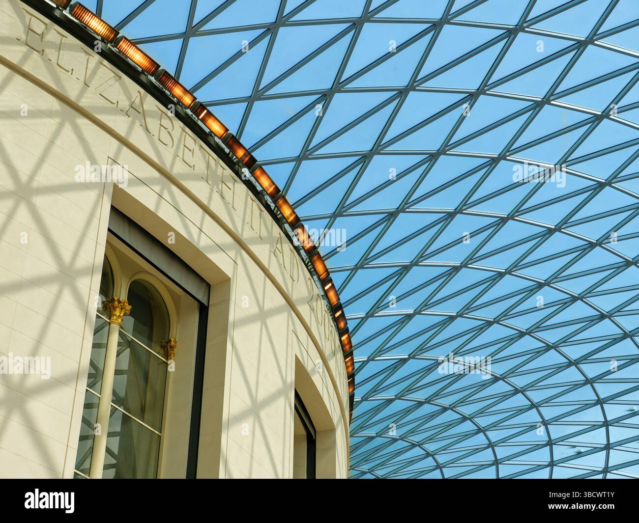 Glasdecke des British Museum, London, Großbritannien Stockfoto