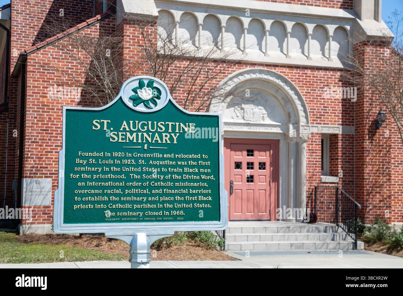 Bay St. Louis, Mississippi - St. Augustine Seminary. Gegründet 1920, bildete es die meisten Schwarzen aus, die während der Jim Crow Ära Priester wurden Stockfoto