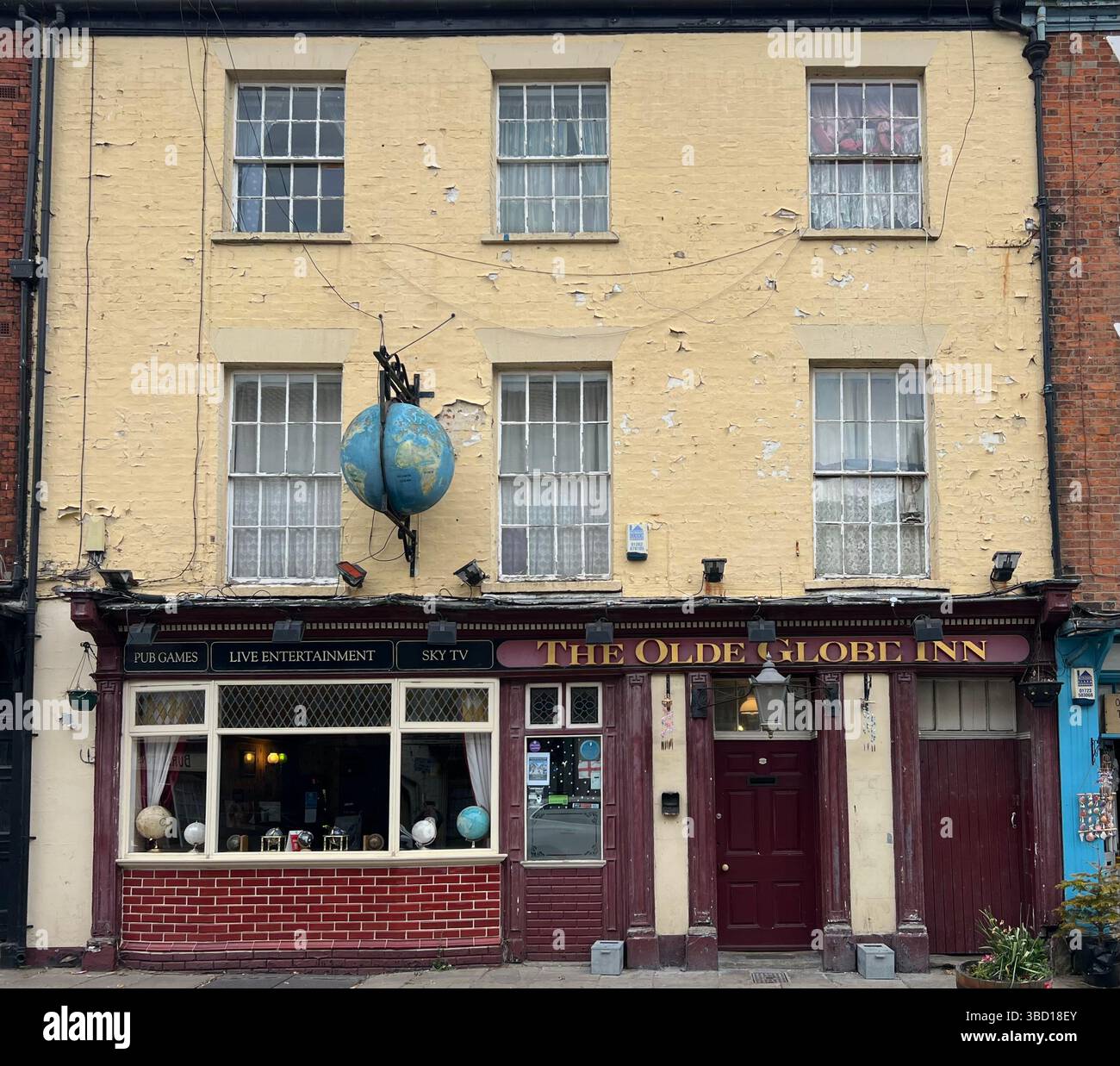 Die historische Altstadt von Bridlington an der Yorkshire East Coast, Nordengland, Großbritannien - Smartphone-aufgenommenes Stockfoto