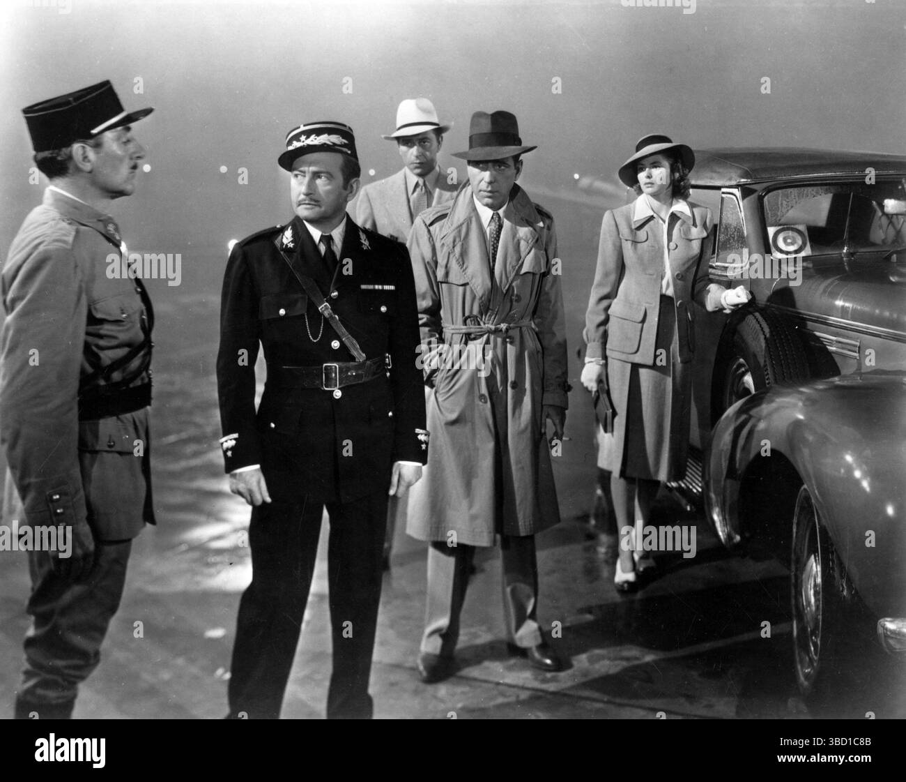 Humphrey Bogart und Ingrid Bergman in einer Szene aus Casablanca - Werbefoto, 1942 Stockfoto