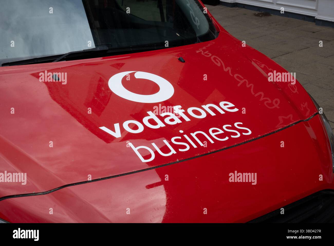 Vodafone Business Van, Stratford-upon-Avon, Großbritannien Stockfoto