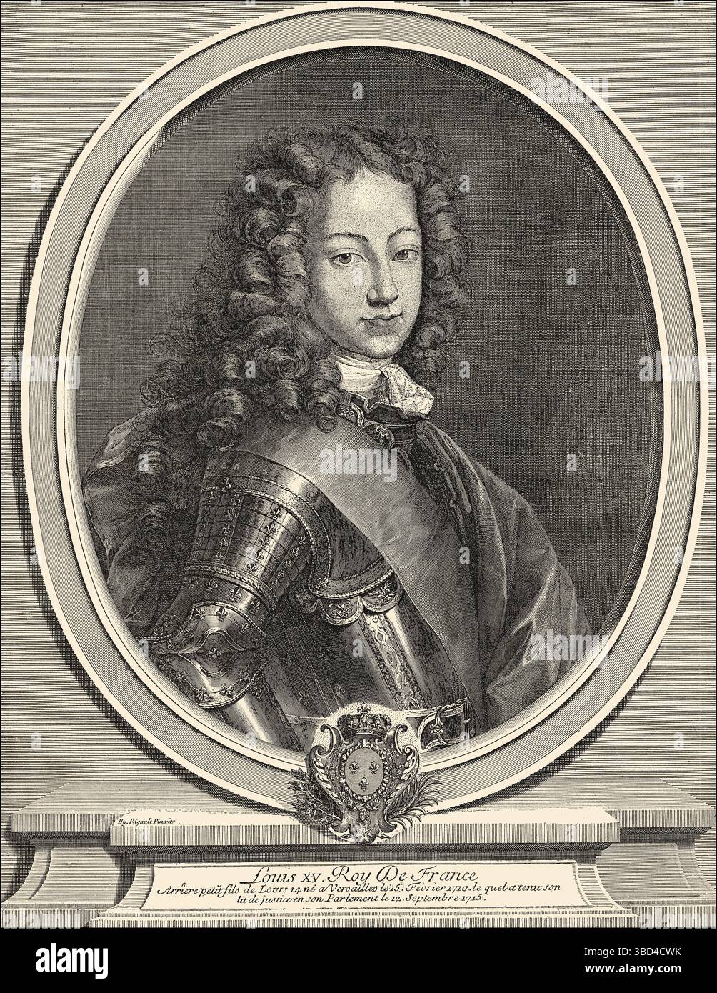 Ludwig XV., 1710-1774, König von Frankreich und Navarra, historische Illustration Stockfoto