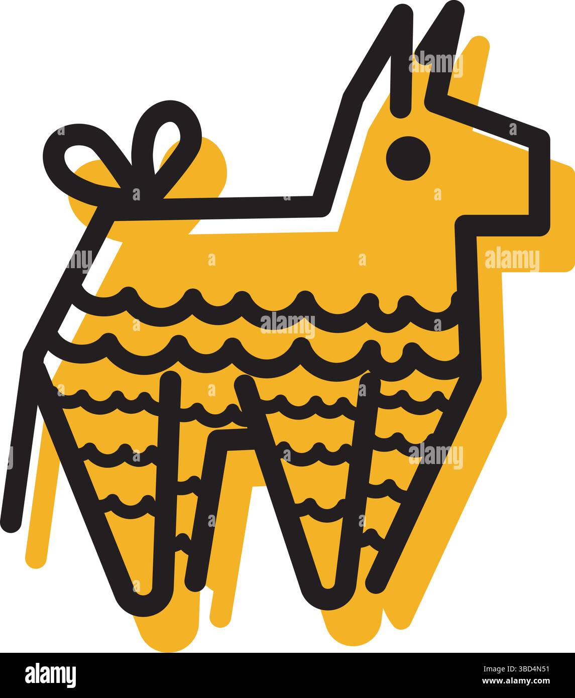 Pinata-Esel-Symbol. Vektor Stock Vektor