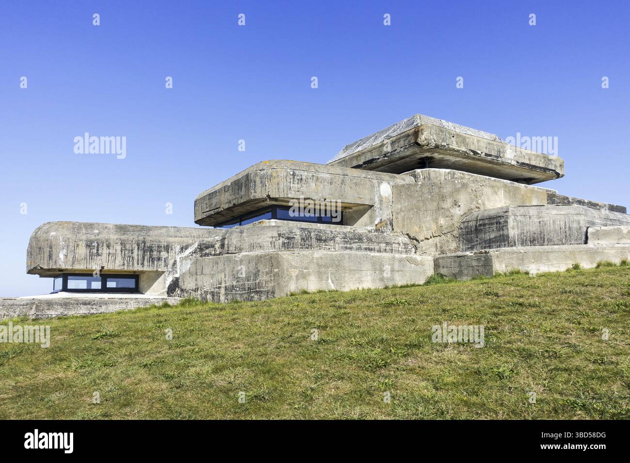 Musee Memoire 39–45, Museum aus dem 2. Weltkrieg in der deutschen Grafen-Spee-Marineartillerie-Batterie-Kommandostelle Plougonvelin, Finistere, Bretagne, Frankreich Stockfoto