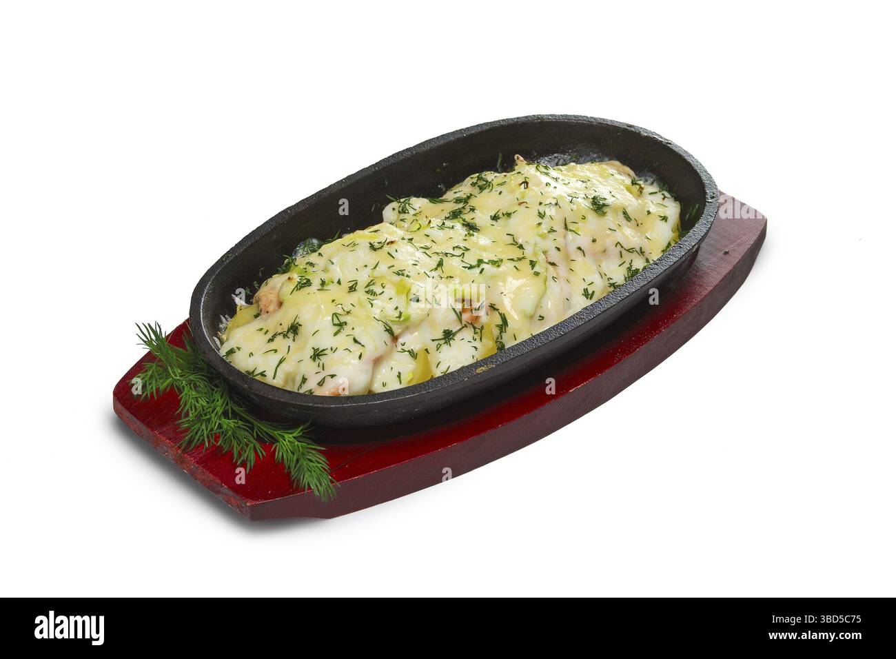 Layout für Menüs. Rinderfilet mit Gemüse Überbacken im Ofen Stockfoto