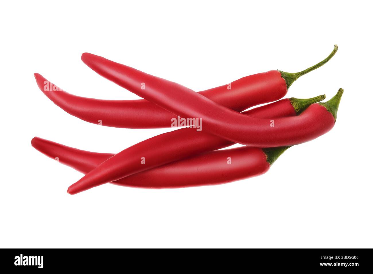 Frische Chili isoliert auf weißem Hintergrund Stockfoto