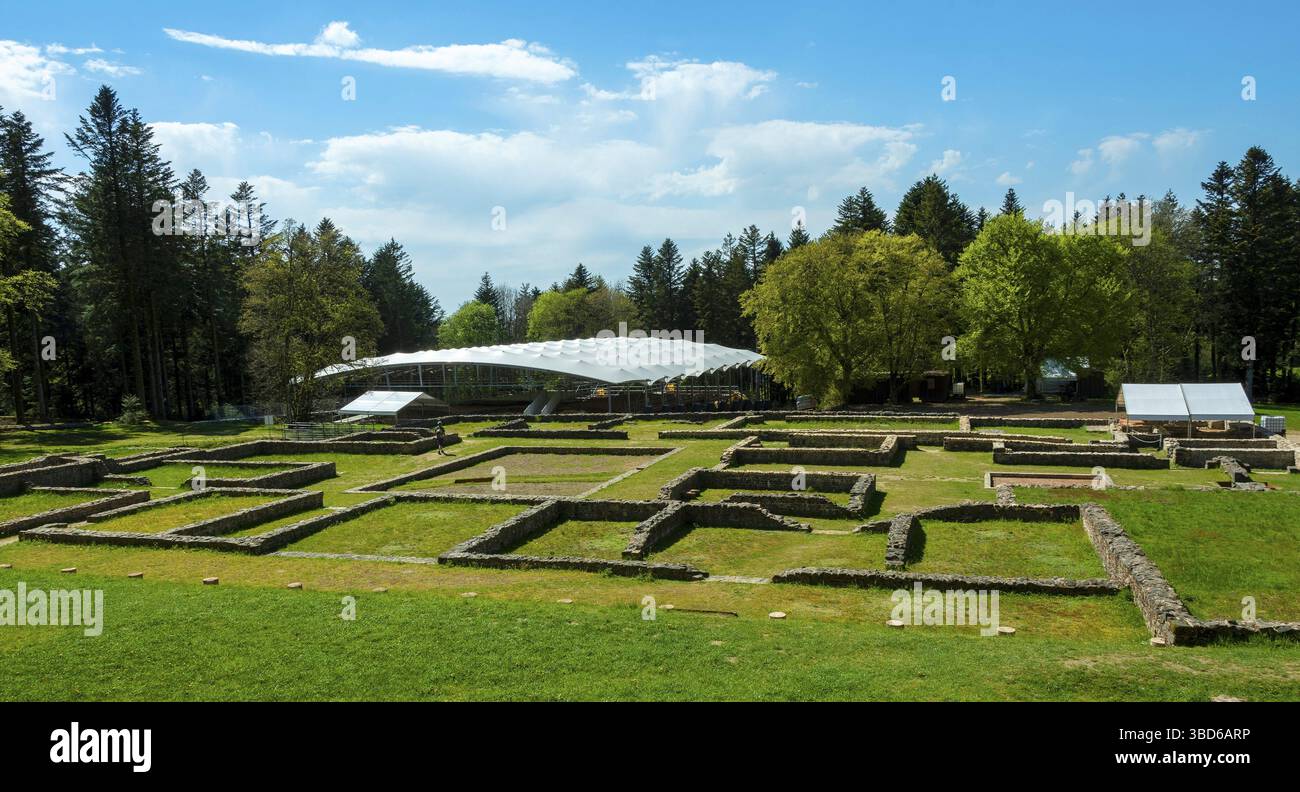 Saint Leger sous Beuvray Oppidum von Bibracte, Hauptstadt von Eduens. Archäologische Stätte am Mont Beuvray. Departement Saone et Loire. Morvan. Bourgogne, Fr Stockfoto