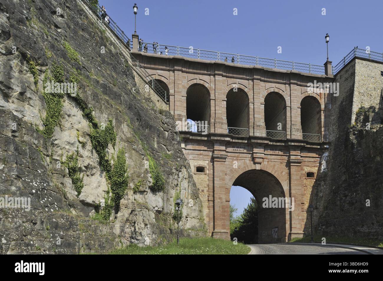 Das Viadukt Schloss Erbaut Bruecke in Luxemburg, Großherzogtum Luxemburg Stockfoto
