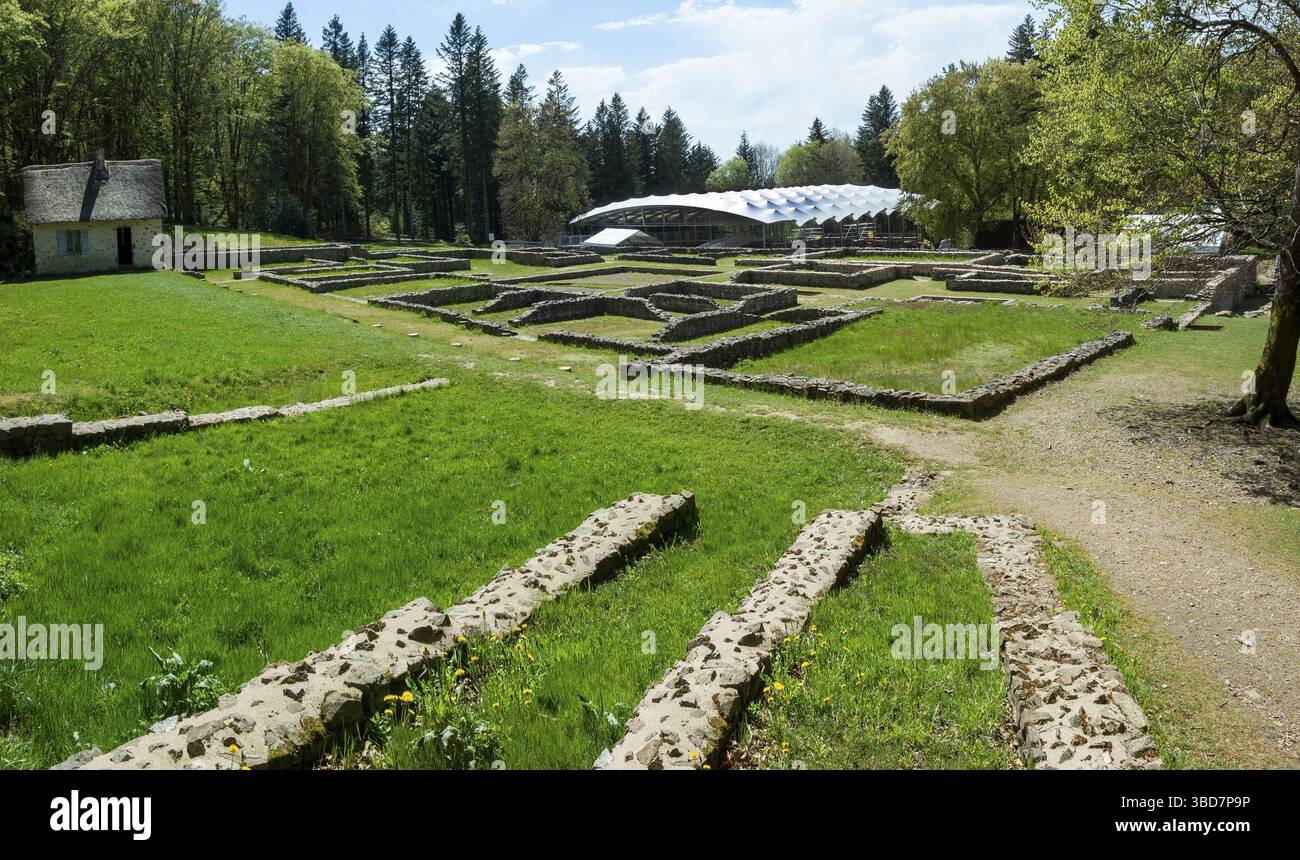 Saint Leger sous Beuvray Oppidum von Bibracte, Hauptstadt von Eduens. Archäologische Stätte am Mont Beuvray. Departement Saone et Loire. Morvan. Bourgogne, Fr Stockfoto