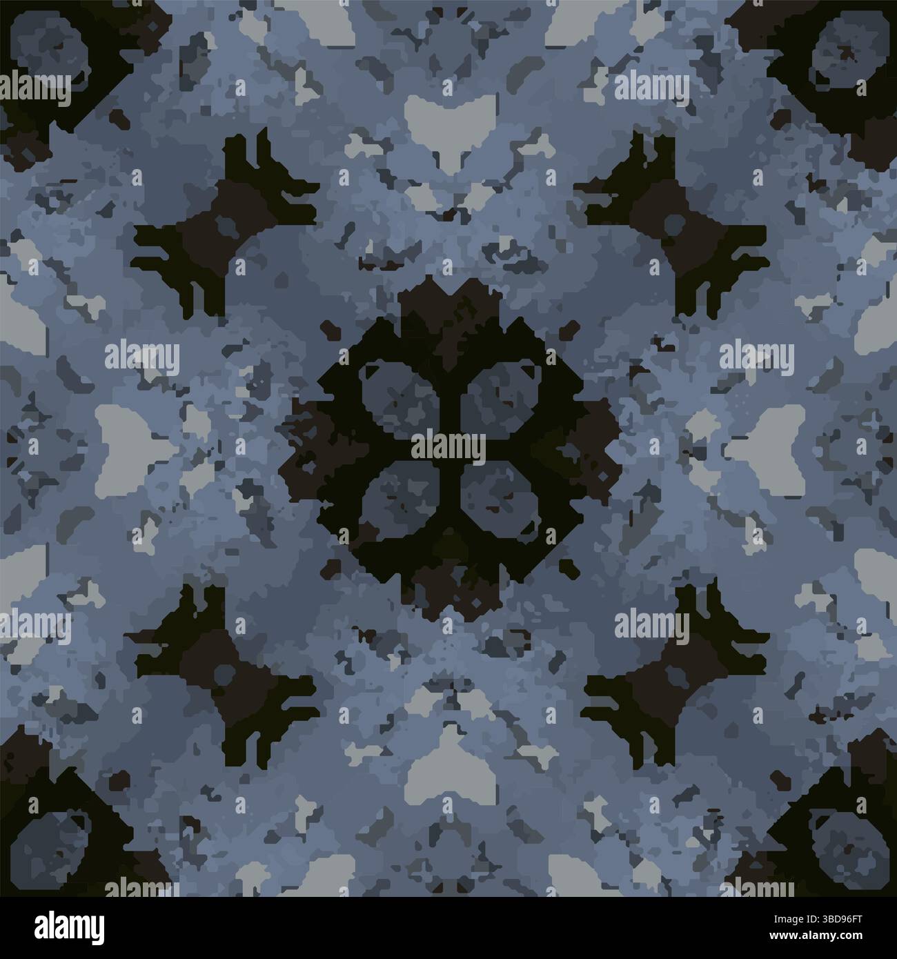 Abstraktes Blaues Muster-Vektordesign Stock Vektor