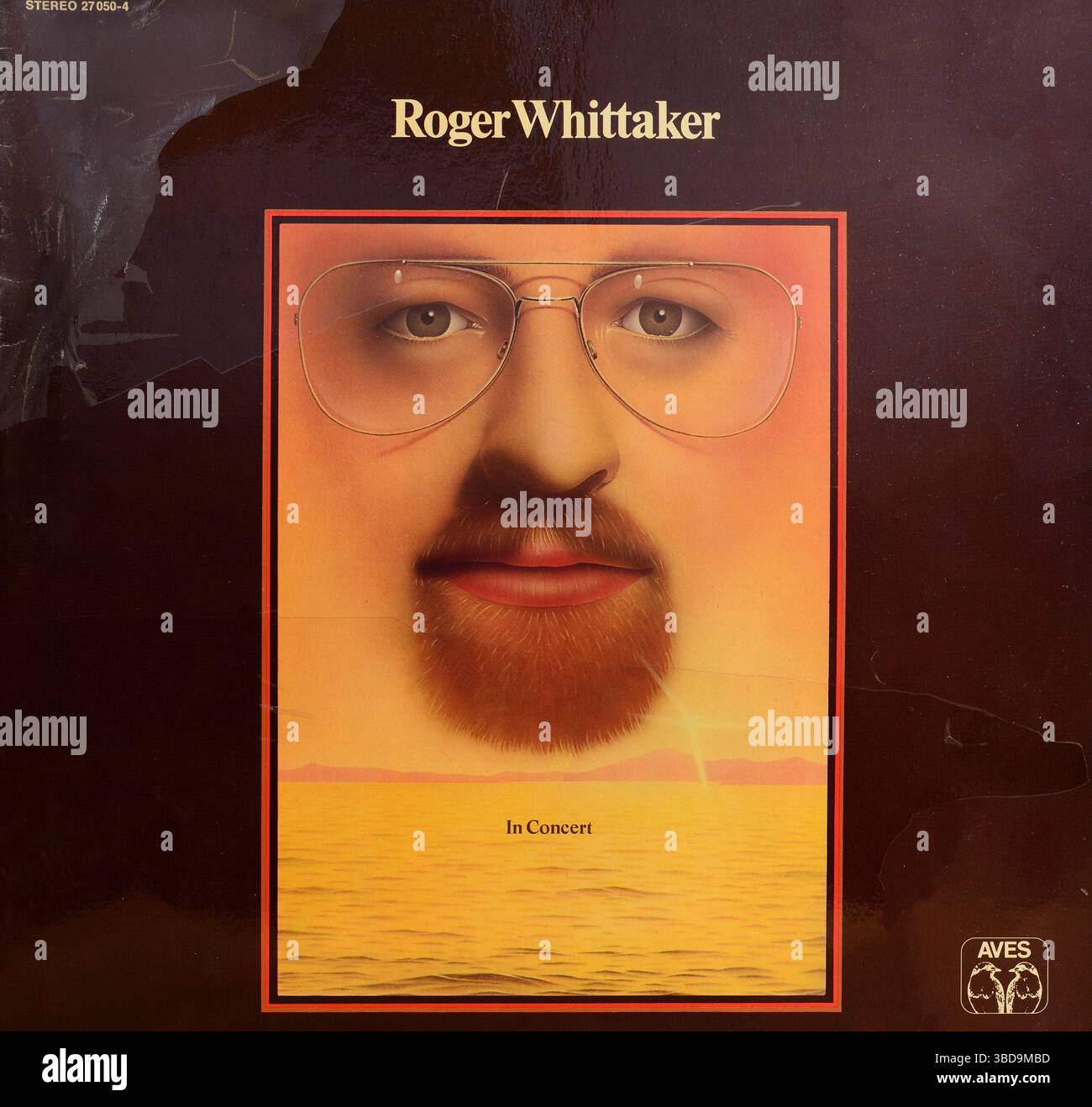 Vintage-Vinyl-Cover, Roger Whittaker, in Concert, 1976 Stockfoto
